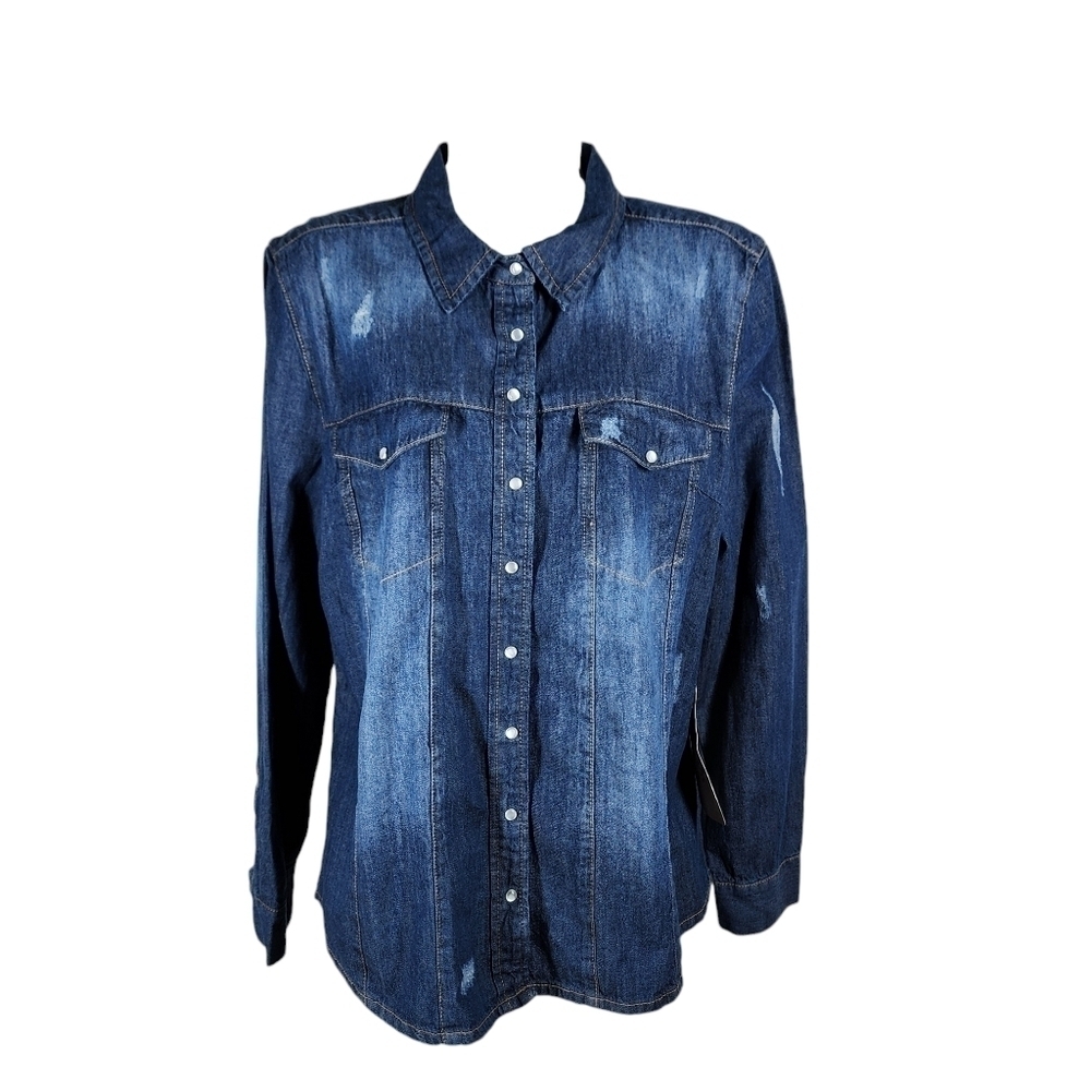 HIGHWAY JEANS PEARL SNAP DENIM SHIRT